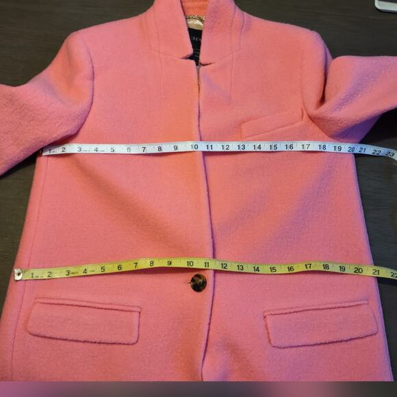 J Crew Leighton Pink Blazer Jacket In Italian Boiled Wool Size 6 - Picture 7 of 16